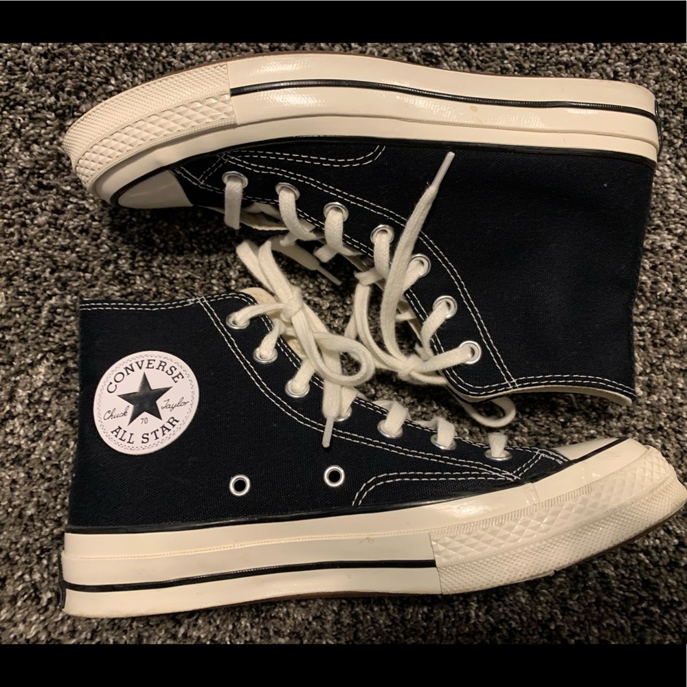 Women’s black converse.